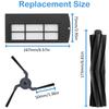 EATBALE Universal Attachment Accessory Kit Compatible with Euphiclean X9 Pro Robot Vacuum Cleaner Replacement 1 Main 4 Side 4 HEPA Rubber Nylon