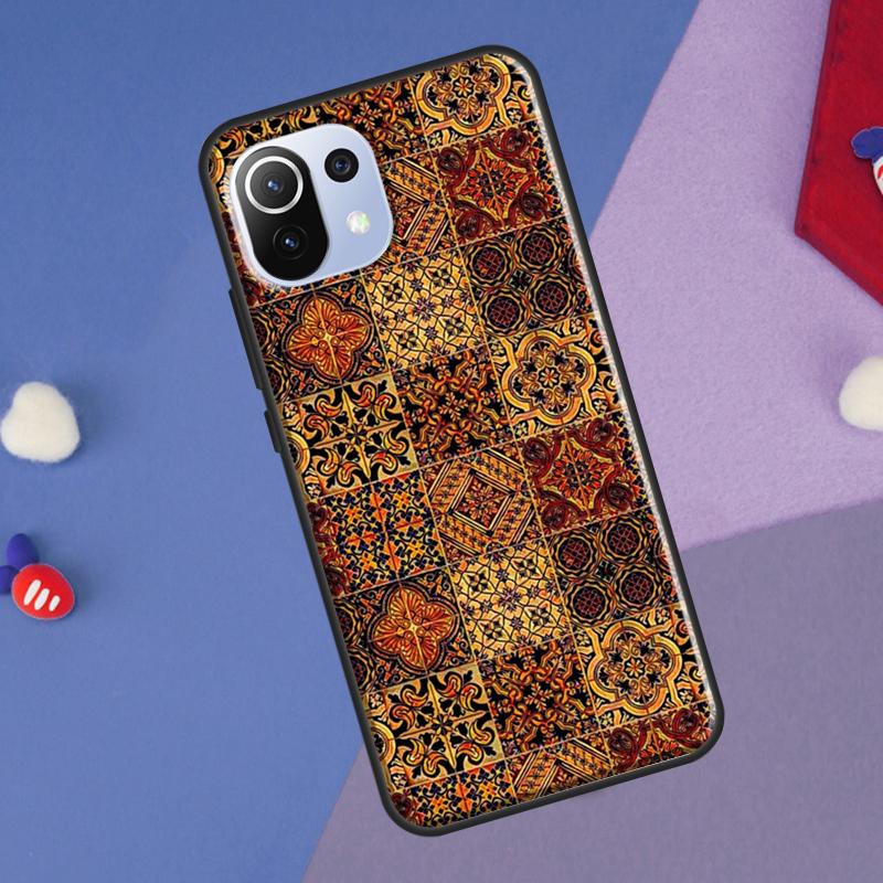 Moroccan Tile Cover For Xiaomi 14 13 Ultra 11T 12T 13T 14T Pro POCO X7 Pro X3 X5 F3 F5 F6 M6 X6 Pro Case