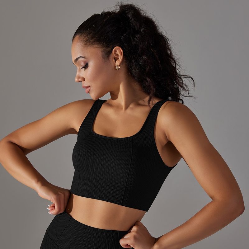 Fashion Seamless Tight High Strength Bubble Wrap Sports Bra for Women Push up Beauty Back Yoga Underwear Running Workout Vest