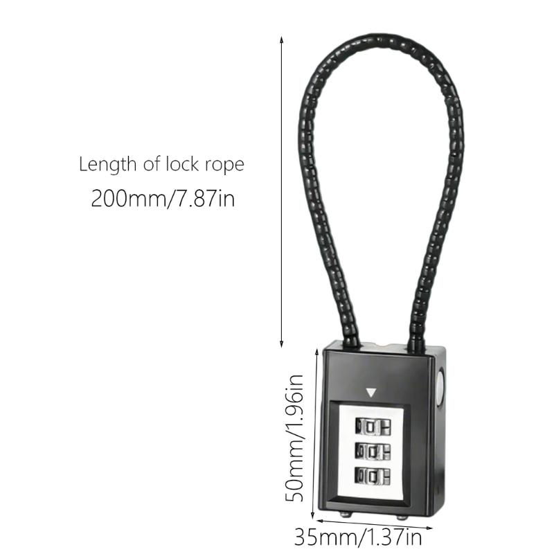 Cable Lock for Cycling Helmets Backpacks Luggage Security Combination Password Cable Padlock Motorcycle Helmets Lock