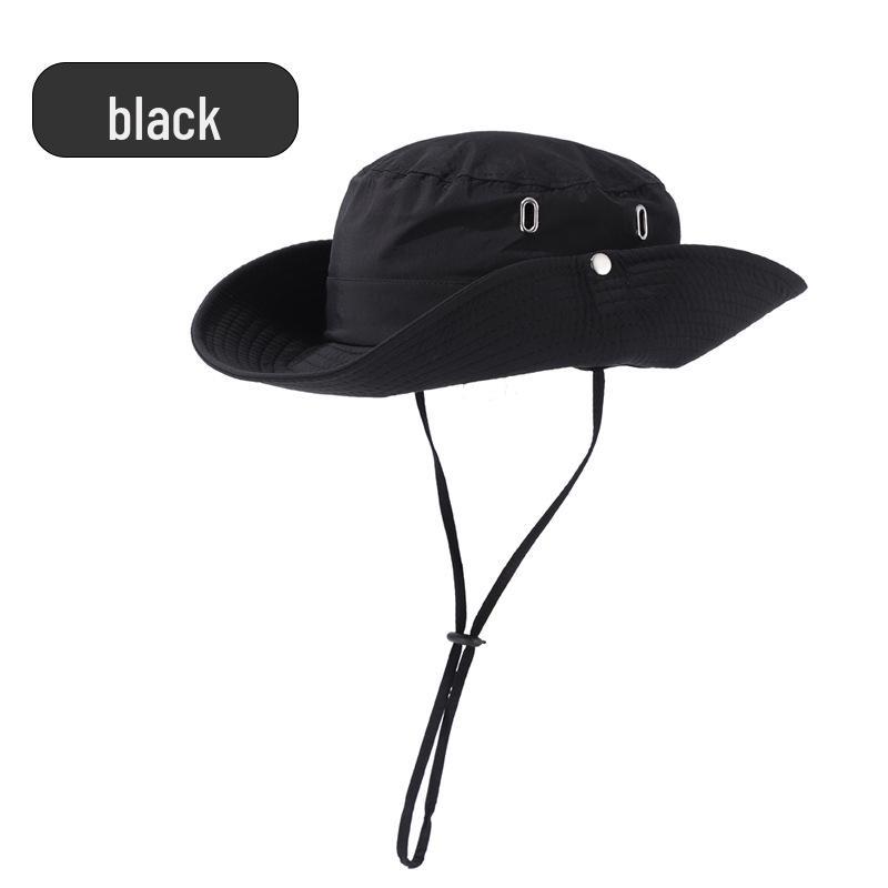 Sports Camping UV Protection Wide Brim Bucket Hat - Foldable, Breathable Sunshade for Travel & Mountaineering