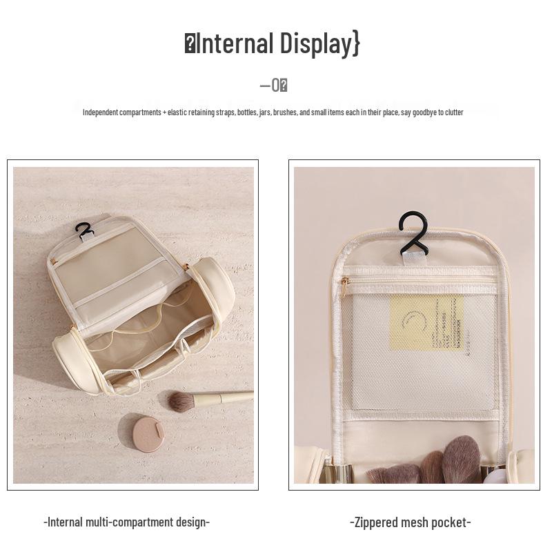 Portable Hanging Toiletry and Makeup Bag for Travel