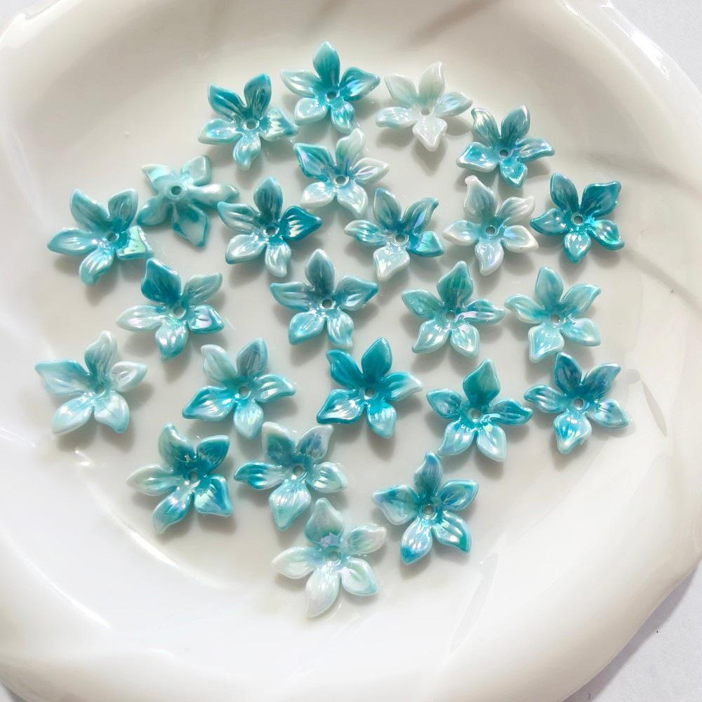 Two-Color Gold & Silver Lily Flower Plated Bell Flower Hairpin Tassel DIY Decoration Material