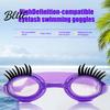PC Lenses Goggles Kids Swim with Eyelashes Waterproof No Leakage Anti-Fog UV Adjustable Headband Protection Clear Lens Boys Girls Silicone Swimming