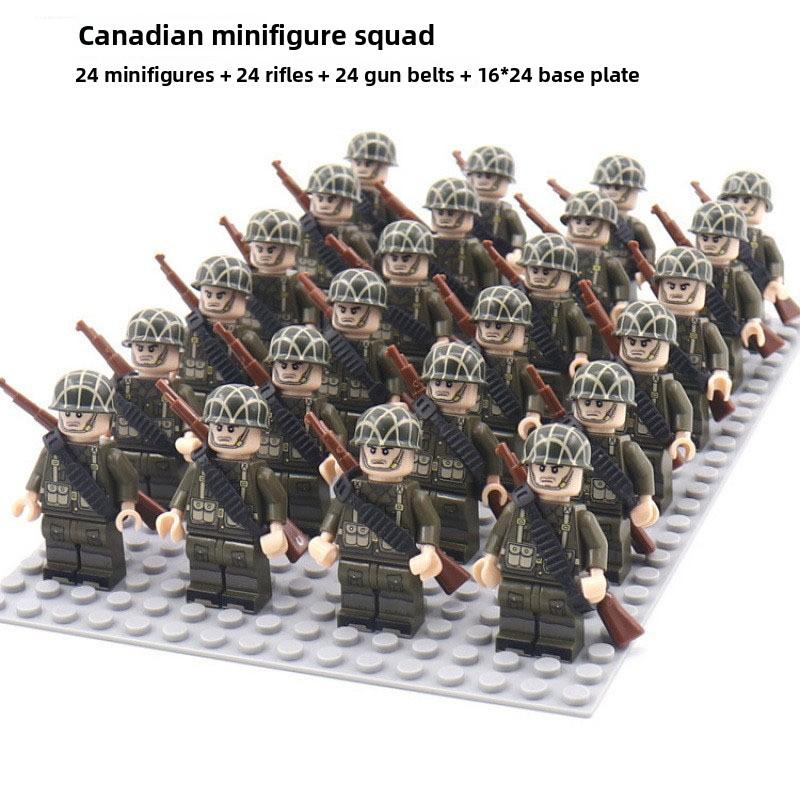 Non-Toxic Military German Soviet And American Soldiers Various Legions New World War Ii Doll Phalanx Suit Rifle Assembly Building Blocks