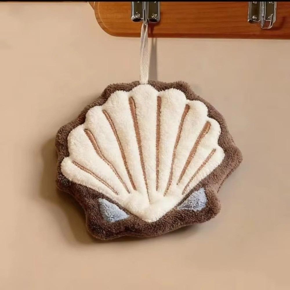 

Starfish Shape Hand Towel Thickened Handkerchief Rag Cute Hanging Hand Cloth for Kitchen Bathroom B