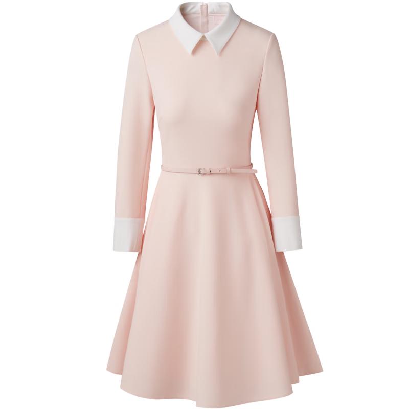 

PORTS Women s Color Block Shirt Collar Dress M (US 6)