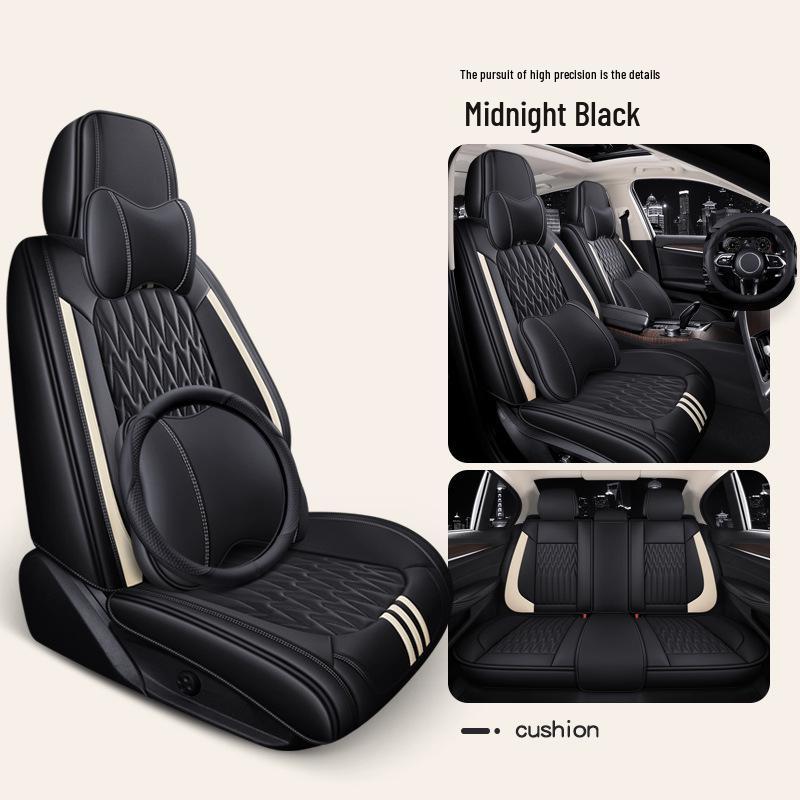 Universal Leather Car Seat Cover: Easy-to-Clean, Four Seasons Use