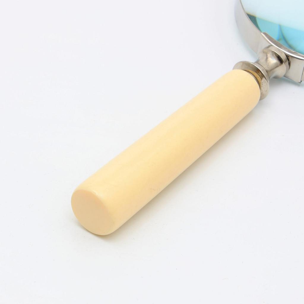 Luxury Cream Handle Magnifying Glass With Steel Frame