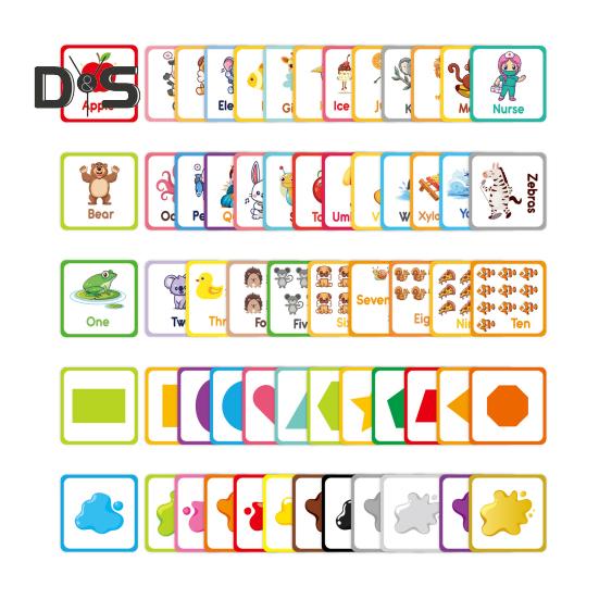 

60 шт./набор детских флеш-карточек ABC Алфавит Английские слова Форма Цвет Цифры Животные Дошкольное обучение Малыши Мальчики Девочки Образовательные Познавательные A