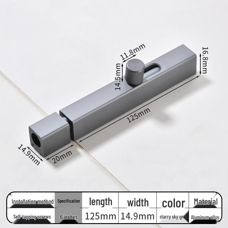 No-Drill Bathroom Door Latch: Simple Lock for Toilet & Sliding Doors