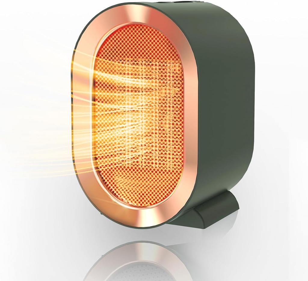 Chauffage en céramique PTC 1200W avec 2 Modes, chauffage d'espace Portable, Protection contre le basculement et la surchauffe, chauffage de sécurité rapide et silencieux
