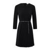 PORTS Women's Black Pleated Waist Dress