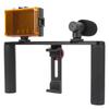 Zweihand-Handyhalter-Set, Stabilisator für Fotografie, Video, Live-Übertragung, Licht