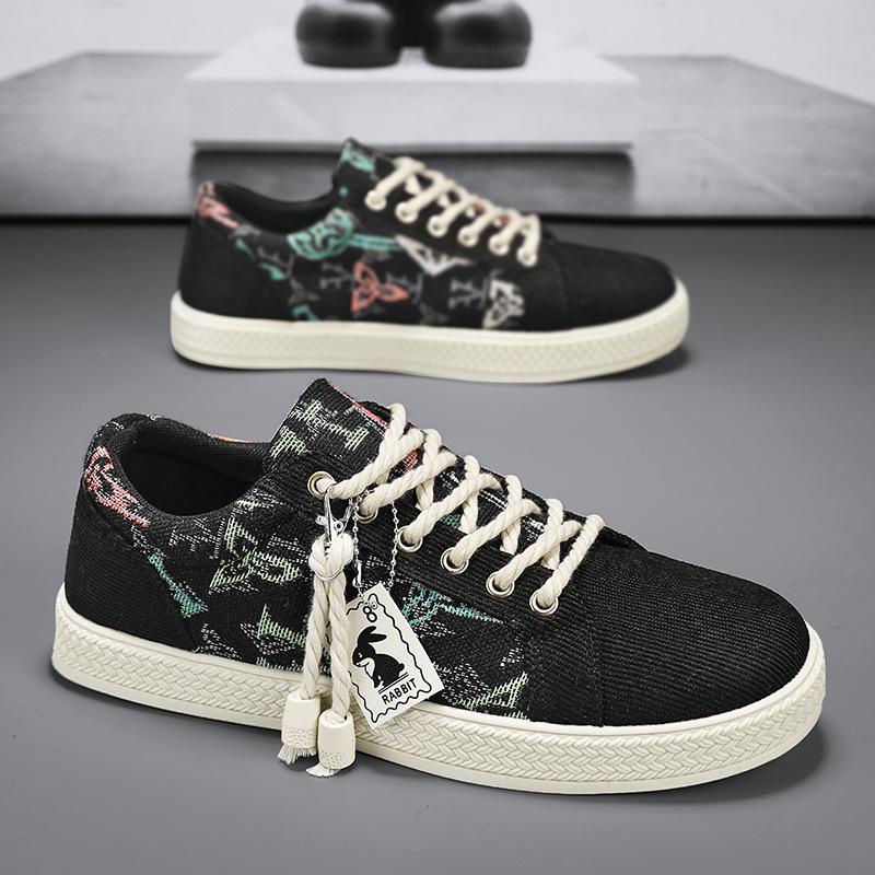 2025 summer new canvas men's shoes dopamine color scheme casual shoes men's daily canvas shoes student canvas shoes