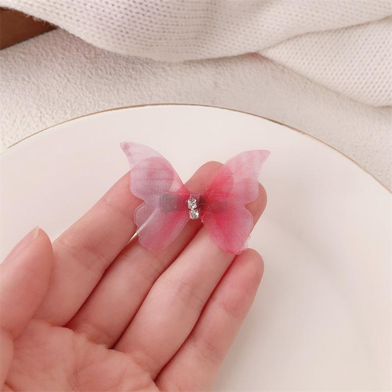 Ethereal Vintage Butterfly Hairpin - Elegant Sheer Tulle Hair Accessory