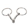 Horse Chewing Mouth Bit Stainless Steel Double Rings Snaffle Bit Buckle for Training
