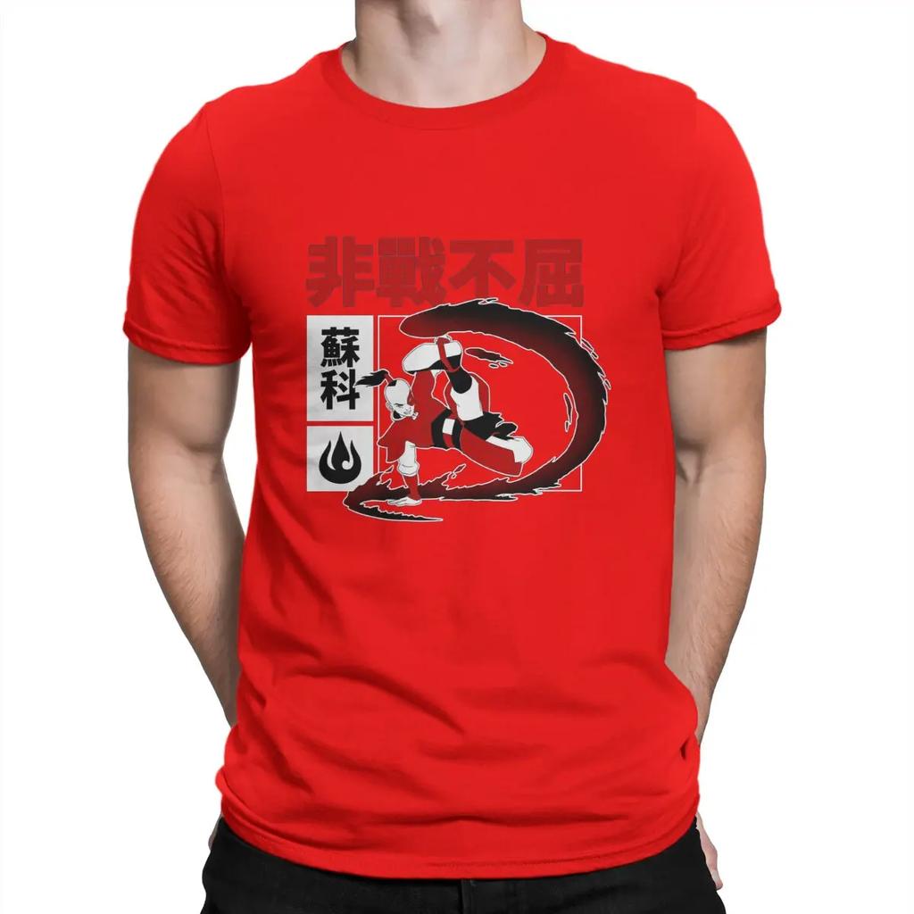 Zuko Kanji Feuerbändiger Herren T-Shirt T-The Last Airbenders Lustige T-Shirts Kurzarm Rundhals T-Shirts 100% Baumwolle Erwachsenenkleidung