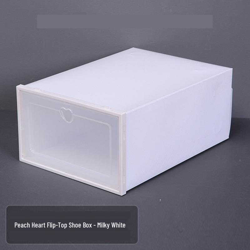 Multi-Color Flip-Top Shoe Storage Box - Dustproof & Moisture-Proof, Stackable PP Plastic Shoe Rack