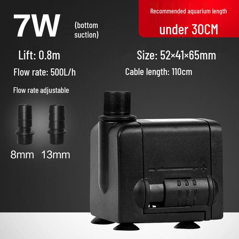 Silent Mini Submersible Water Pump for Goldfish Tanks, Small Rockeries, Waterfalls, Fountains, and Circulation Filters