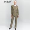 PORTS Women's Embroidered Green Mix Pants
