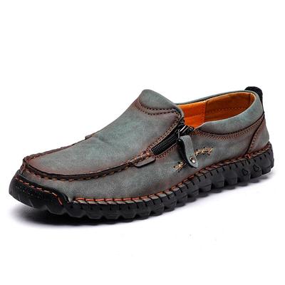 Handgemachte Herren Freizeitschuhe aus Spaltleder Bequeme und atmungsaktive Mokassins Herren Business Flats Schuhe Autofahrerschuhe