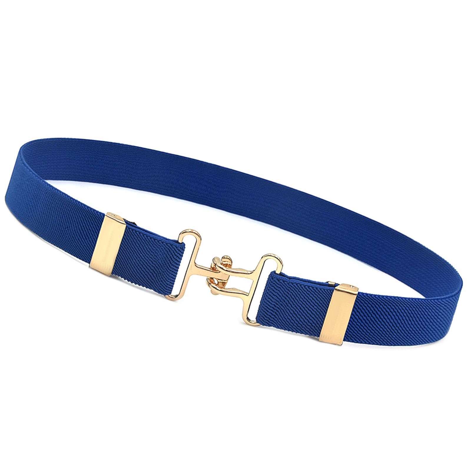 

Breathable Stretchable Belt For Children Adjustable Length Secure Metal Fastener Elastic Belt For Kids Equestrian Wear синий