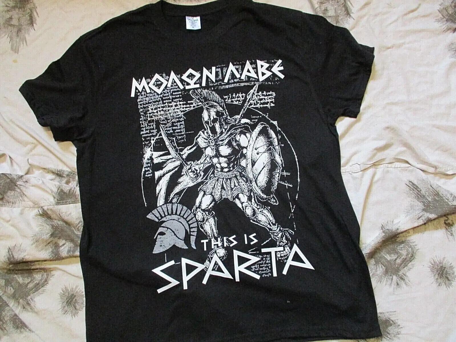 

This Is Sparta. Spartan King Leonidas 300 Molon Labe T Shirt. New 100% Cotton Short Sleeve O-Neck Casual T-shirts Size S-3XL ... 5XL різнокольоровий