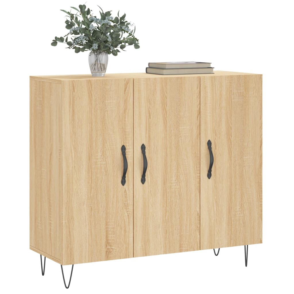 Sideboard Sonoma Oak 90 X 34 X 80 Cm Particleboard
