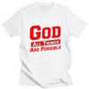 Male With God All Things Are Possible T Shirt Streetwear Short Sleeves Pure Cotton Colthing Casual Design Graphic Tee Tops