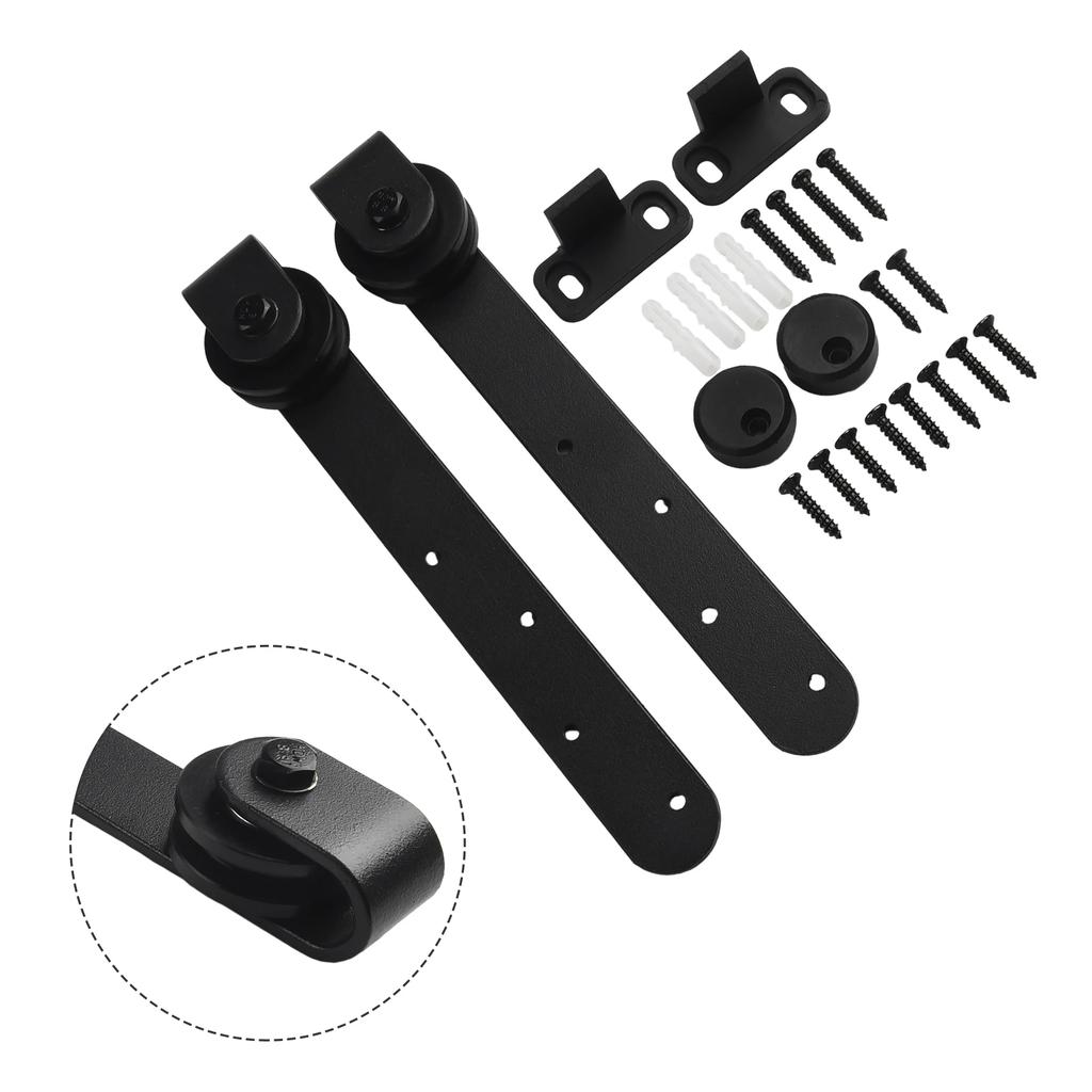 High Quality Sliding Barn Door Hardware Kit Fit For Cabinet Doors Rail Set Smooth Silent Home Hardware Replacement Part