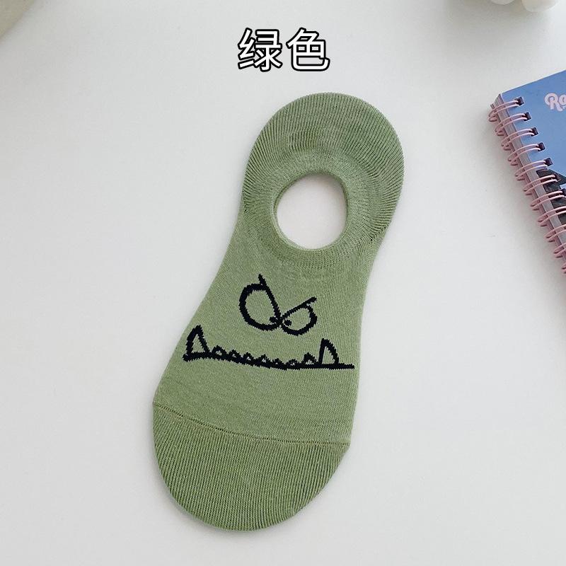 Socks Summer Breathable Boat Socks Trendy Cotton Socks Silicone Anti-Heel Invisible Socks Socks