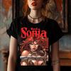 Red Sonja Shirt, Conan the Barbarian Cimmerian Warrior Vintage Fantasy Art Comic Book Tee Gift for Her Sword and Sorcerer Weird Tales