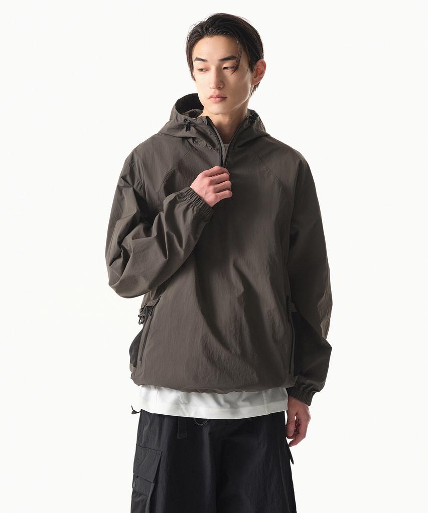 Musinsa Standard [City Leisure] Mesh Pocket Anorak Jacket [Mud Grey]