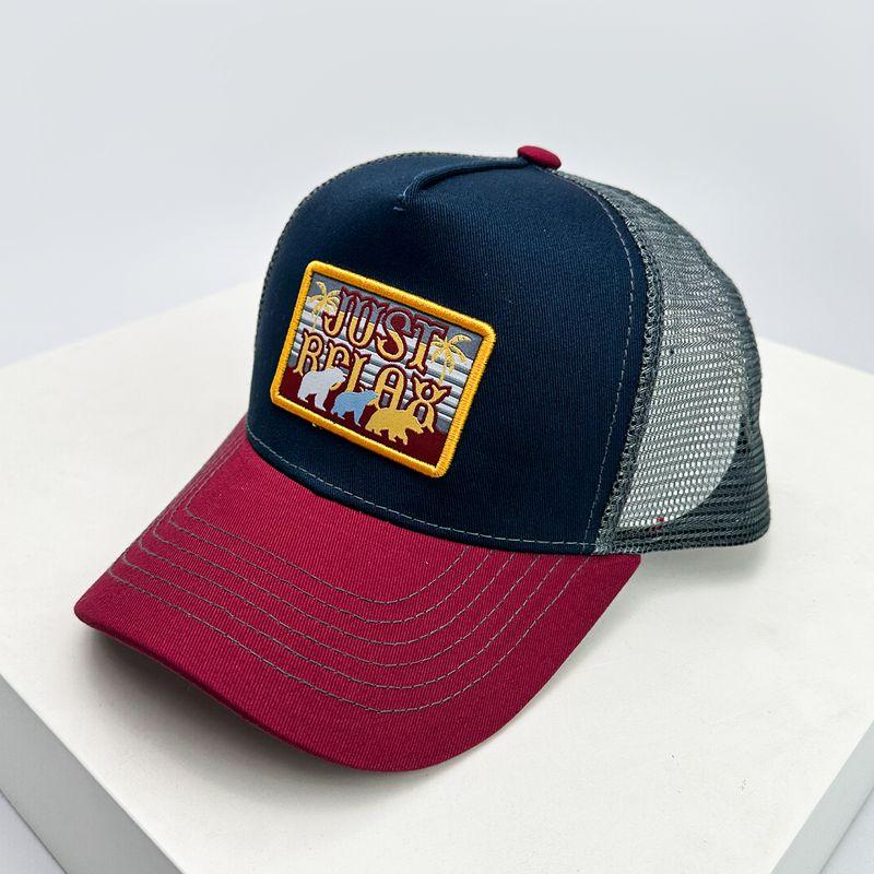 

Весна и Лето Новая Американская Вышивка Аппликация Буква Сетка Бейсболка Мужская и Женская Контрастного Цвета Солнцезащитная Уличная Тракерская Шляпа Red (JUST) 52-60cm