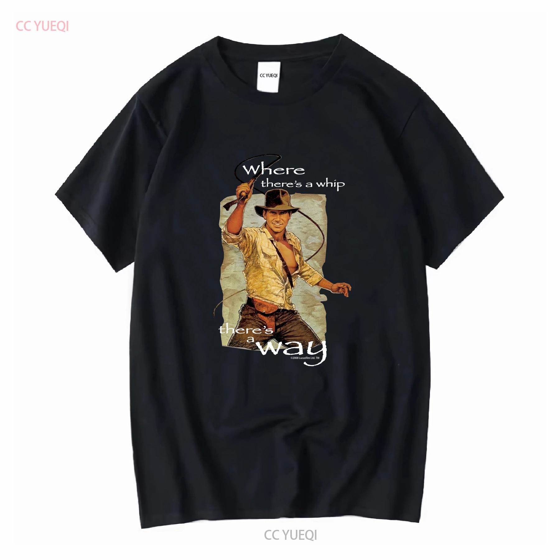

Vintage Indiana Jones T Shirt Mens Small Beige There s A Whip Way 2008 long or short sleeves vintage Washed designer clothes 4XL