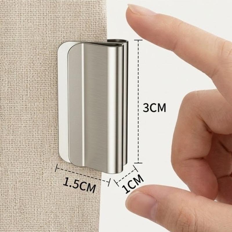 10 Piezas Pinzas Magnéticas Fuertes para Cortinas Clips de Cierre Blackout Sin Clavos Mantienen la Cortina Cerrada Evitan Fugas de Luz Para Dormitorio