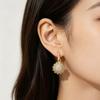 European Copper Zircon Sunflower Earrings: Versatile, Niche, and Exquisite