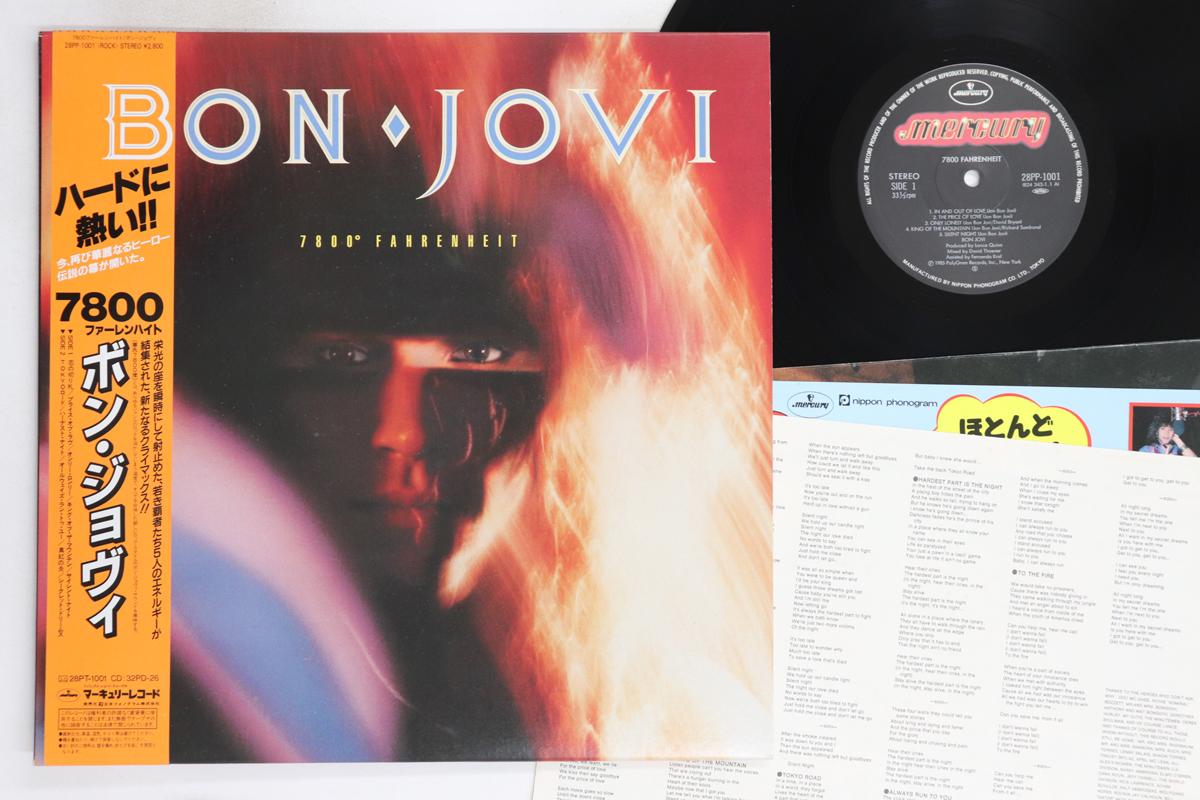 

LP Record BON JOVI - 7800 Fahrenheit 28PP1001 MERCURY 1985 Japan Obi Rock Used