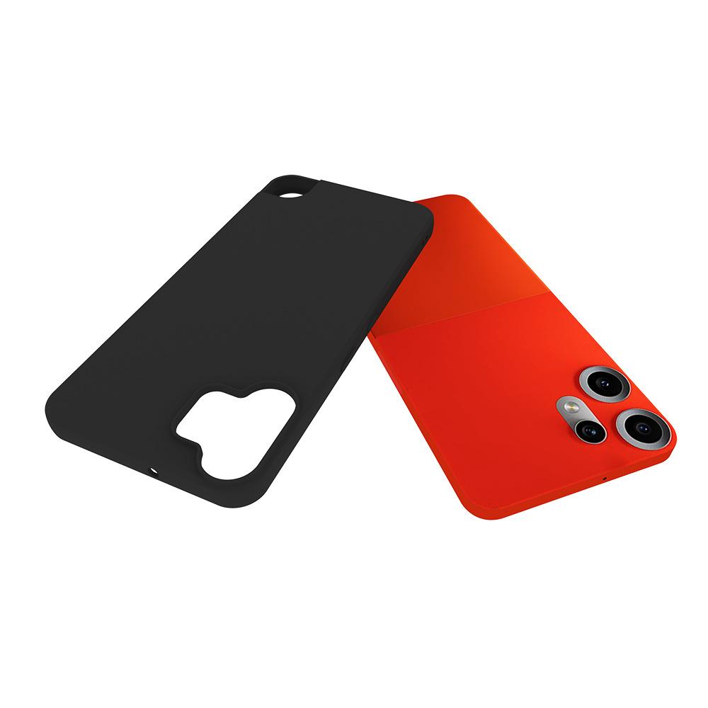 For Nothing CMF Phone 2 Pro TPU Case WANLONFENG MS Series Matte Back Cover with Tempered Glass (Big Hole Lens)
