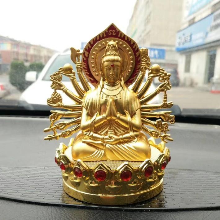 

1 шт цинковый сплав автомобильный установленный тысяча рук Гуаньинь украшения автомобильные принадлежности декоративные подарки