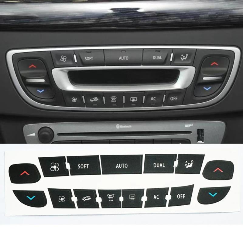 5 Sätze Auto Klimaanlage Klimaautomatik Knopf Reparatur Aufkleber Für Renault Megane/ Master/ Scenic