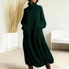 2025 Euro-American High-Neck Woolen Dress Coat