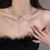 Camellia Double-layer Pearl Necklace Women's Summer Light Luxury High-end Niche Design Neck Chain Temperament Fringed Collarbone Chain