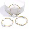 European and American jewelry, baroque retro stacked special-shaped pearl bracelets, simple elbow splicing bracelets