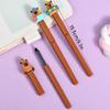 1Pc Cute Capybara Cartoon Student Neutral Pen Black Carbon Water-based Pen Creative Learning Stationery Prizes