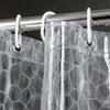 Crystal Clear Peva Shower Curtain - Cracked Glass Texture W/Waterproof & Privacy Gradient
