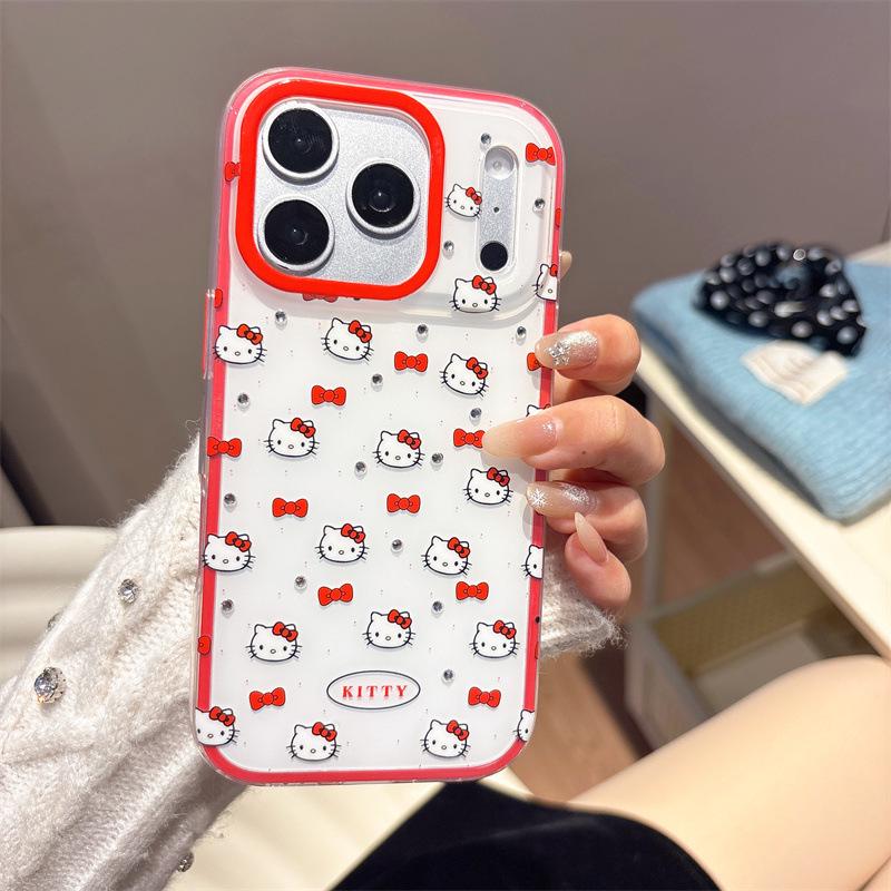 

Light Luxury Rhinestone Bow Cat Chain iPhone Case for iPhone 17/16 Pro Max/15/14 iPhone 15 Pro