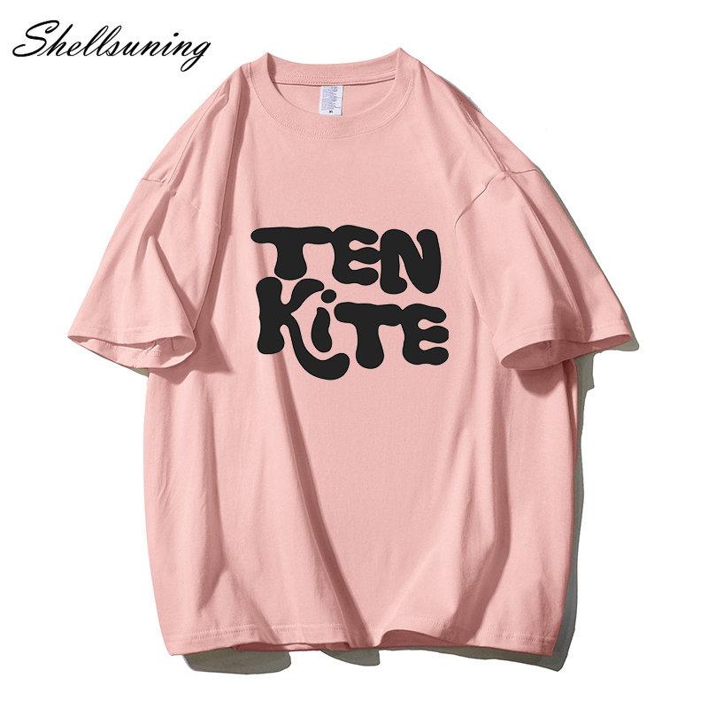 Shellsuning модные футболки с рисунком из 100% хлопка женские летние футболки с короткими — фото 11