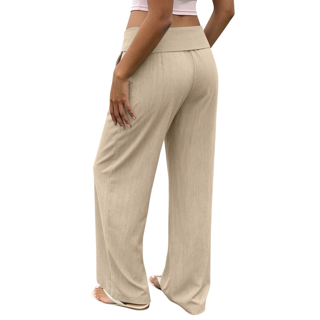 Wide Leg High Waist Lounge Pants for Women Soft Stretchy Elastic Waistband Casual Loose Fit Trousers Lightweight Fabric